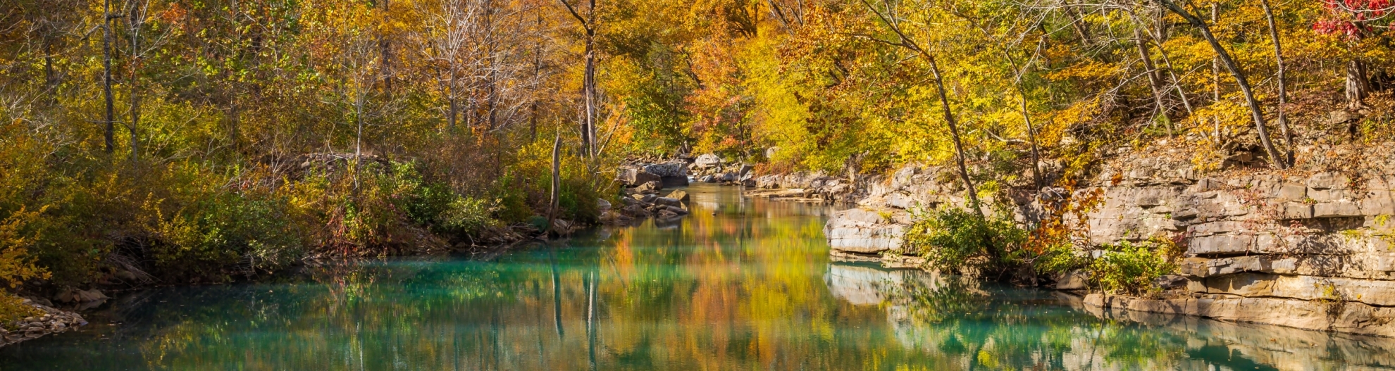 Fall Foliage in the Ozark Mountains of Arkansas and Missour